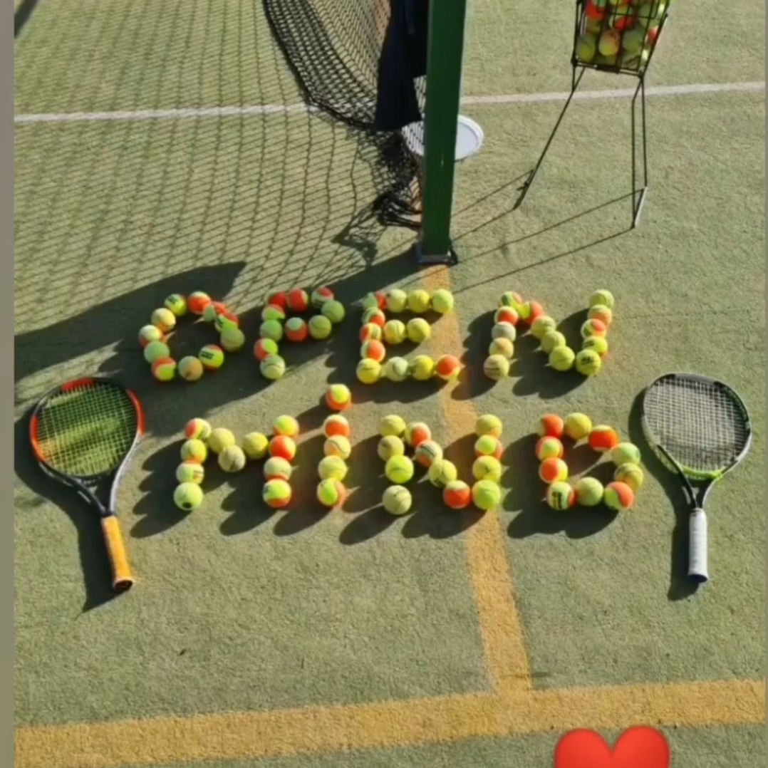 Palline da tennis con logo Open Mind
